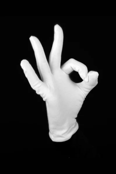 Белая перчатка — стоковое фото