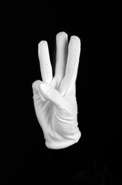 Білих рукавичках — стокове фото
