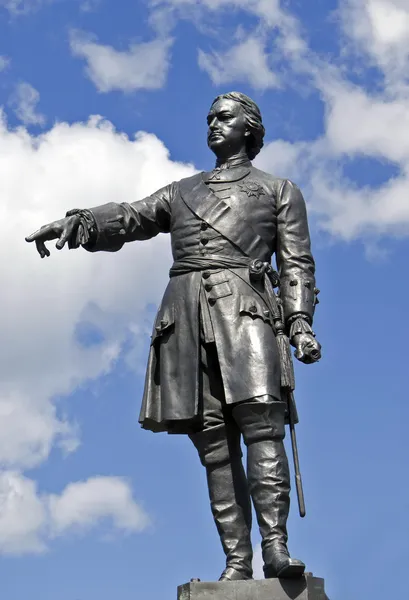 Historyczny pomnik cara Piotra gr — Zdjęcie stockowe