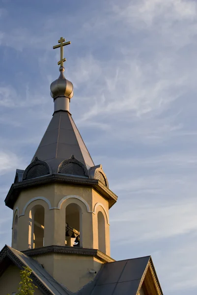 Dome of an orthodox chapel on a evening — Stock Photo, Image
