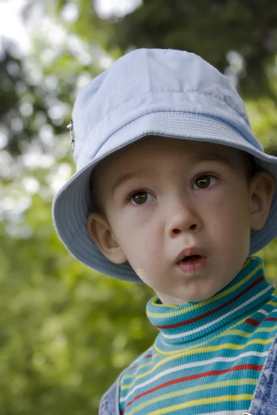 A kisfiú a nyári w portré — Stock Fotó
