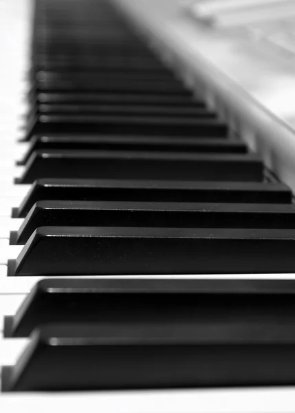 Teclado de um piano de cauda — Fotografia de Stock