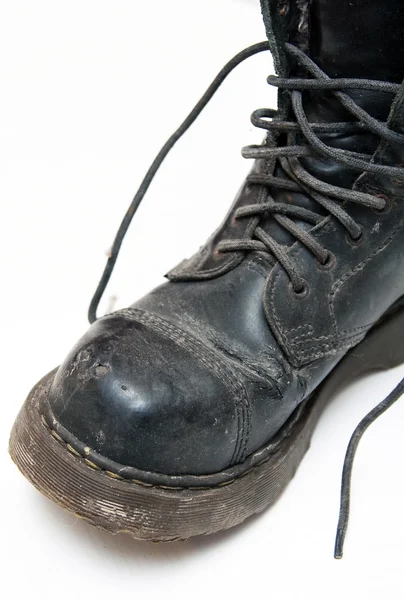 Old boot with laces Royalty Free Stock Images