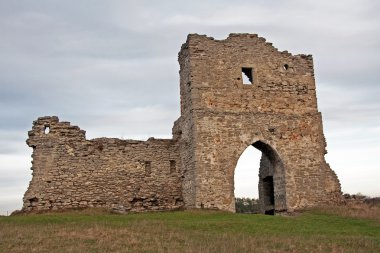 Ruined gates of cossack castle clipart