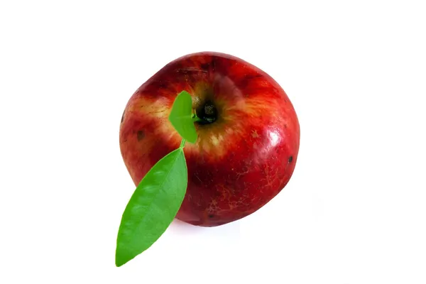 Ізольована червоне яблуко — стокове фото