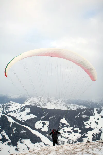Starting paraglider — Stock Photo, Image