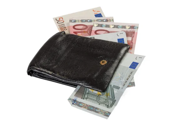 Billetera con euro —  Fotos de Stock