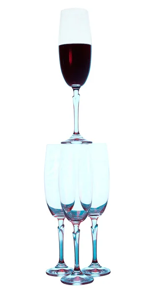 Pile of wineglasses — Stock Photo, Image