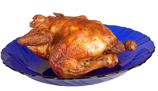 关于蓝菜烤的鸡 — 图库照片