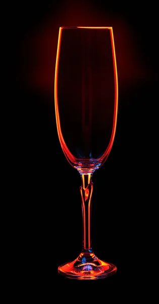 Bicchiere Champagne su sfondo scuro — Foto Stock