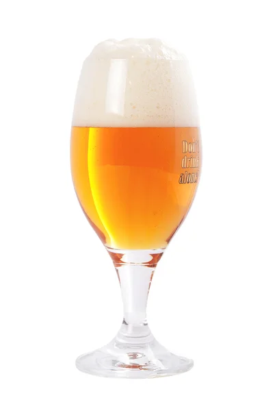 ビールの泡とガラス — ストック写真
