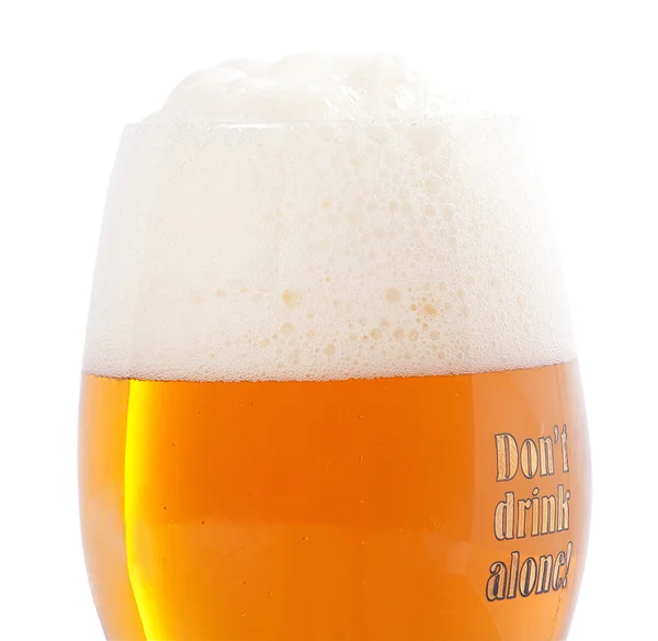Glass with beer foam — Stock Photo, Image