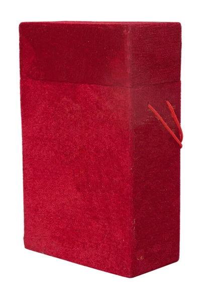 Röd velour box — Stockfoto