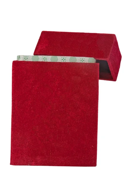 红色的丝绒盒 — 图库照片