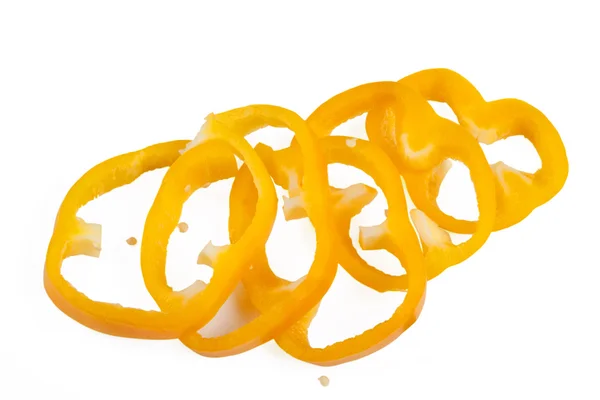 Fatias de pimenta amarela — Fotografia de Stock