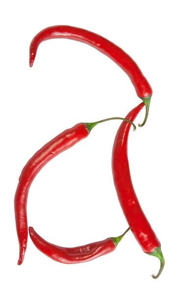 Een brief die is gemaakt van chili — Stockfoto