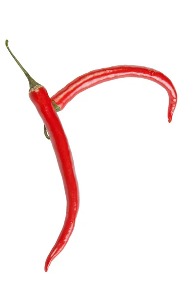 Litera r z chili — Zdjęcie stockowe