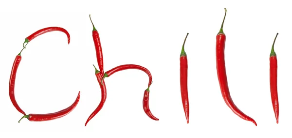 Inscrição chili — Fotografia de Stock