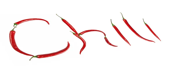 Napis chili — Zdjęcie stockowe