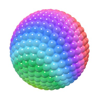 Rainbow sphere array clipart