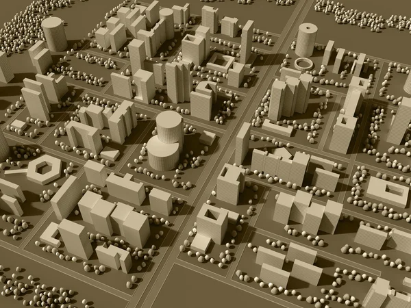 3d mapa da cidade — Fotografia de Stock