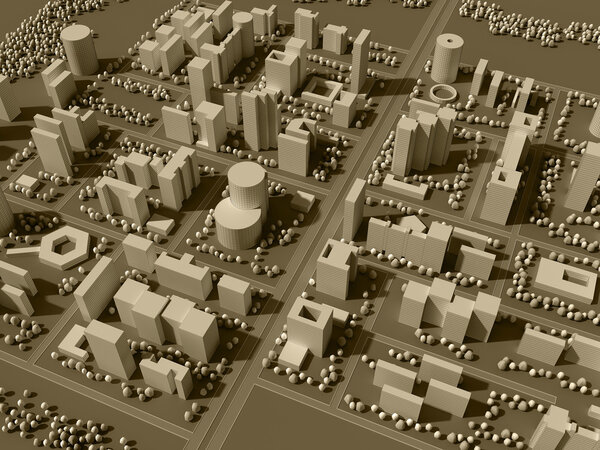 3d map of city