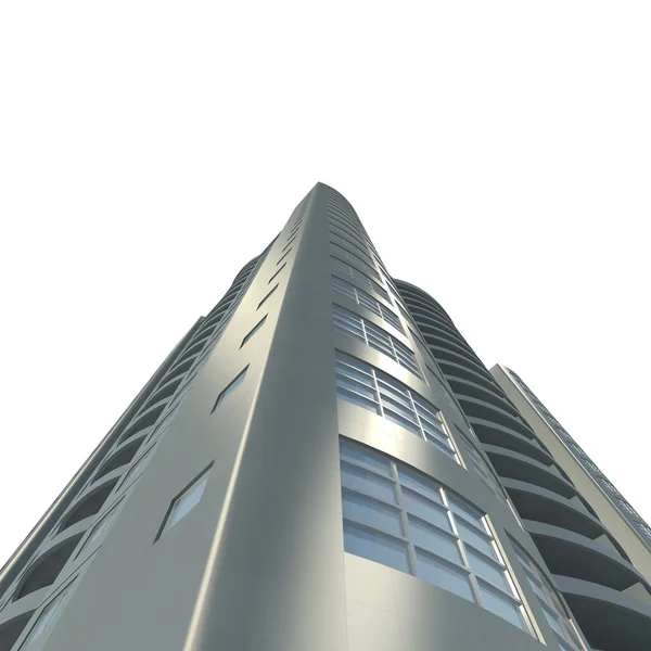 Skyscraper from glass and steel — Stock Photo, Image