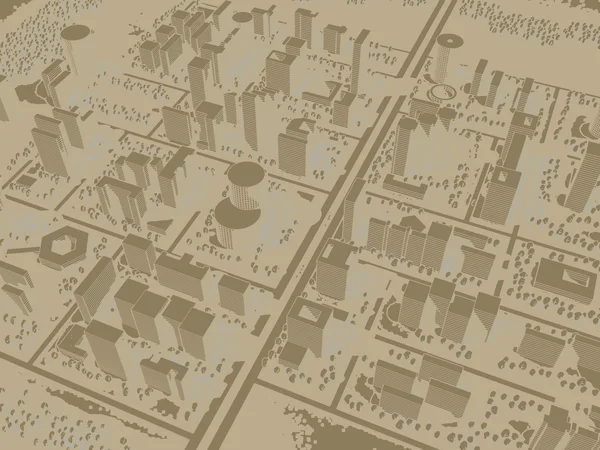 3d map of city — Stock Photo, Image