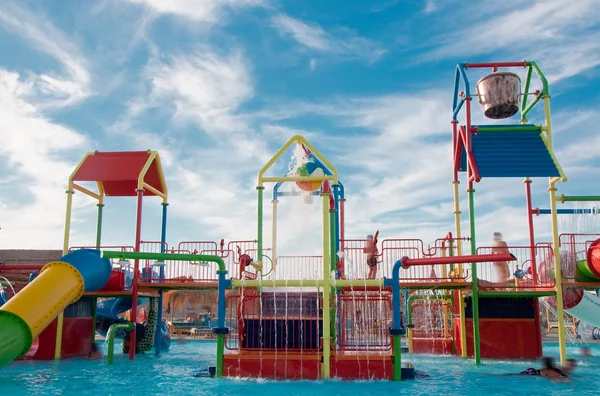 Play in aqua park — Stock Photo, Image