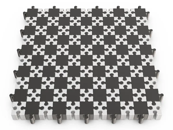 Quadro de quebra-cabeças de xadrez — Fotografia de Stock