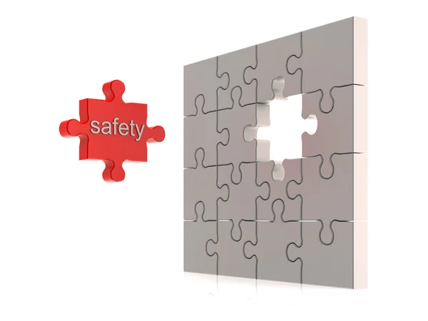 Safety puzzle concept — Stock Photo, Image