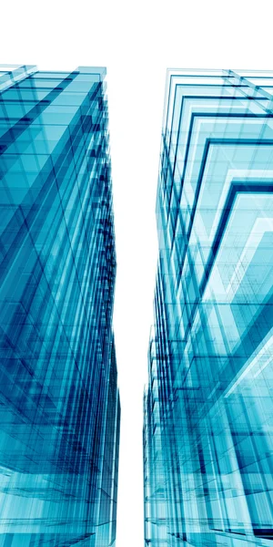 Blaue Wolkenkratzer — Stockfoto