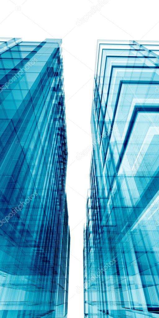 Blue skyscrapers