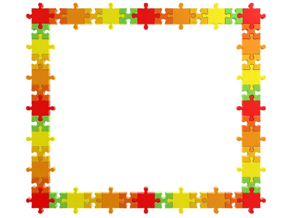 stock image 3d rainbow puzzle frame