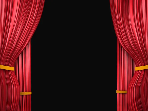 Curtain on black — Stock Photo, Image