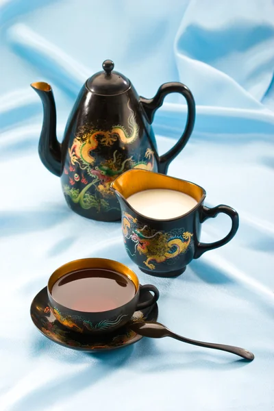 Beber chá — Fotografia de Stock
