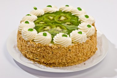 Cake with kiwi clipart