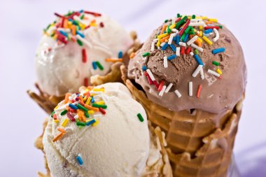 Ice cream with knick-knackery clipart