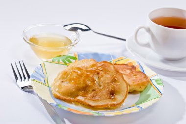 Pancakes with honey clipart
