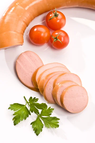 Salsicha cozida — Fotografia de Stock