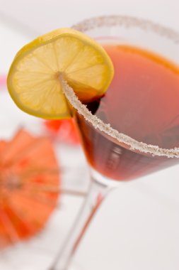 Cocktail with lemon clipart