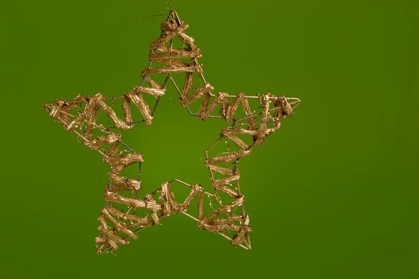 Decoração de Natal, estrela dourada Imagem De Stock