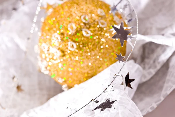 Altın christmas yıldız — Stok fotoğraf