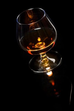 Glass of cognac clipart