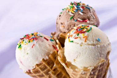 Ice-cream with knick-knackery clipart