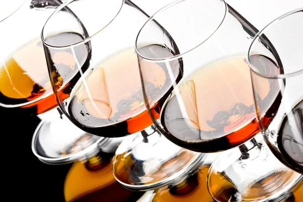 Occhiali di cognac — Foto Stock