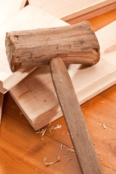 Dřevěné kladivo — Stock fotografie