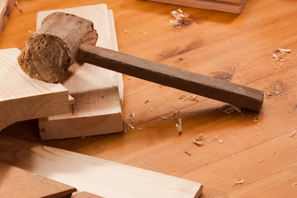 Fából készült kalapács — Stock Fotó