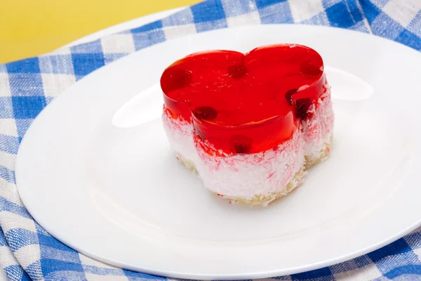 Fancy cake met cherry — Stockfoto