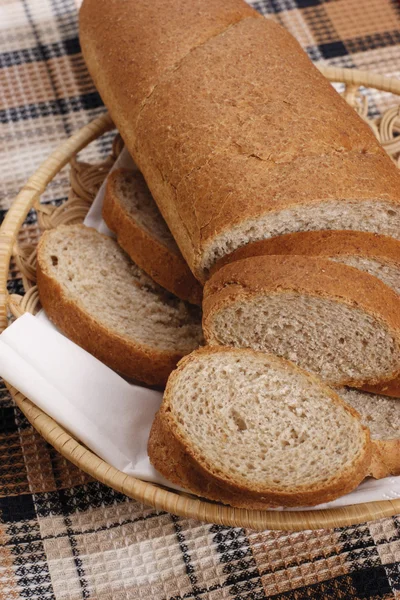 Basket with bread — Stock Photo, Image